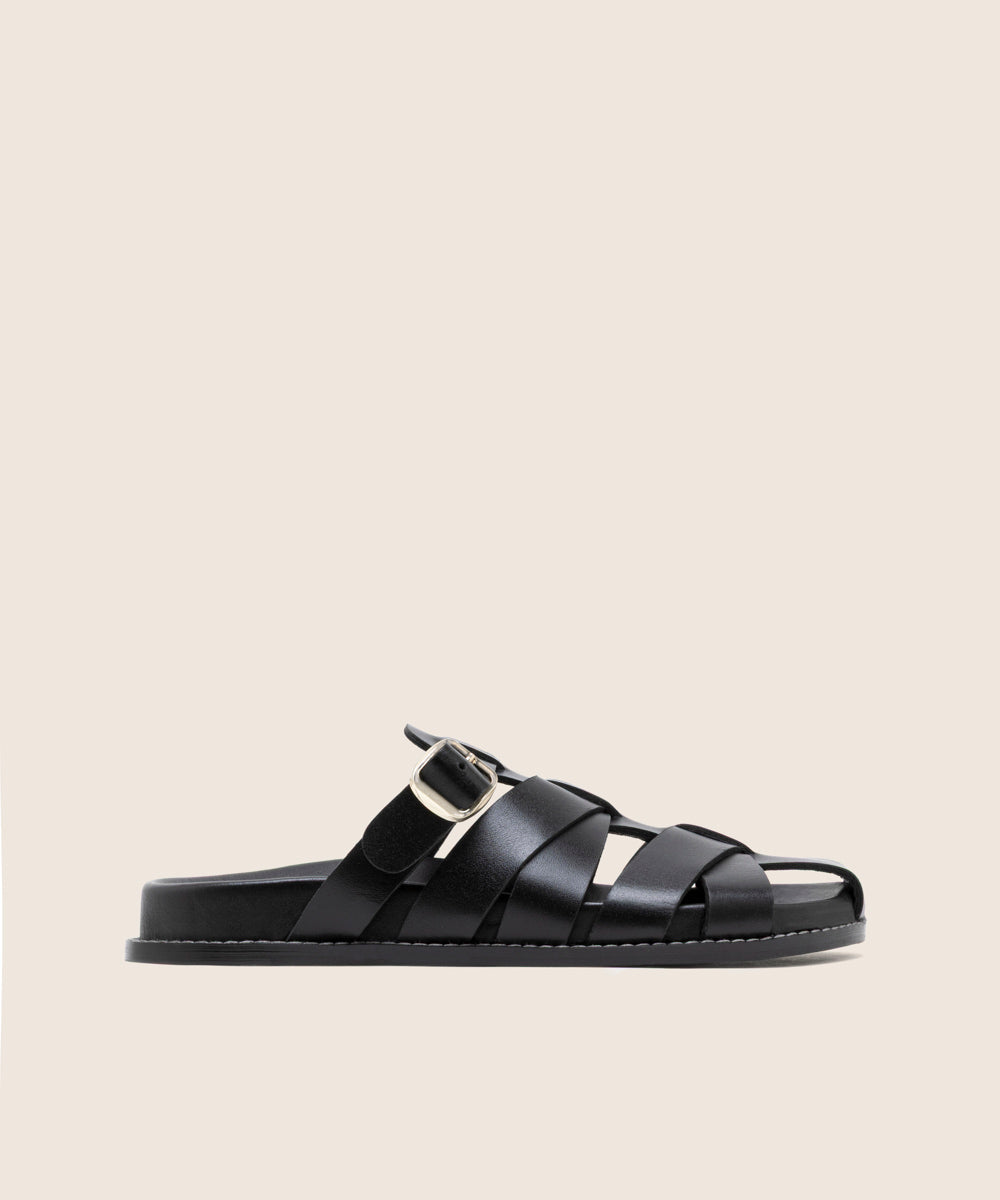 Bio-sandalia Cangreta Negro - Lateral