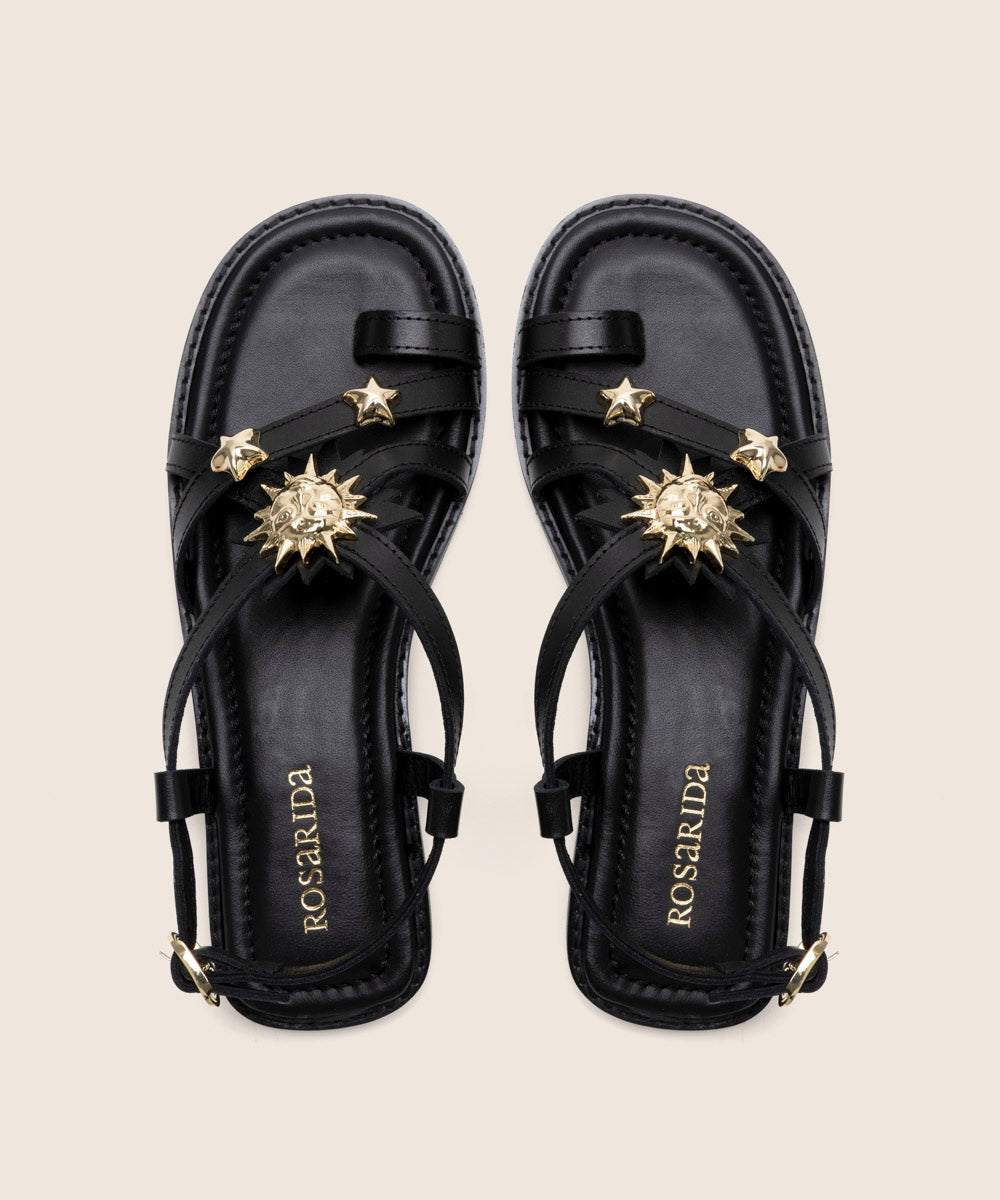 Sandalia Estelar Negro - Frontal