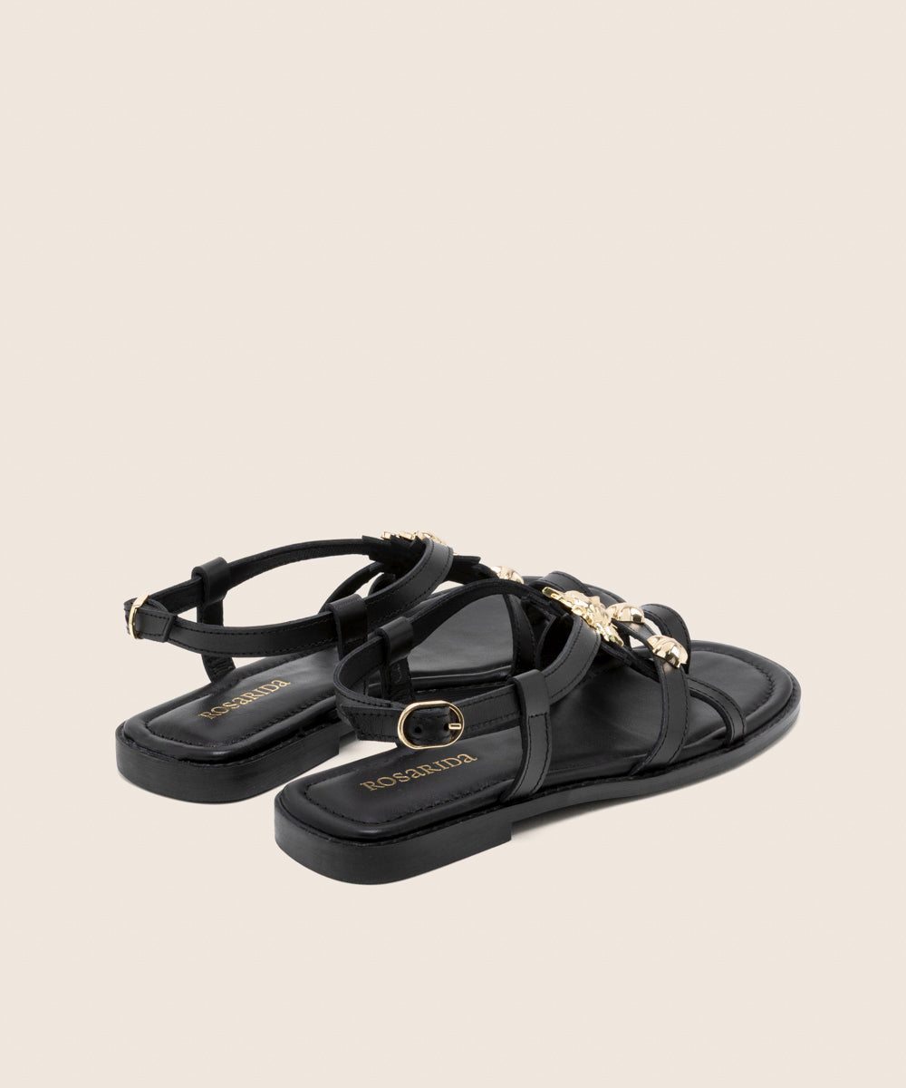 Sandalia Estelar Negro - Trasera