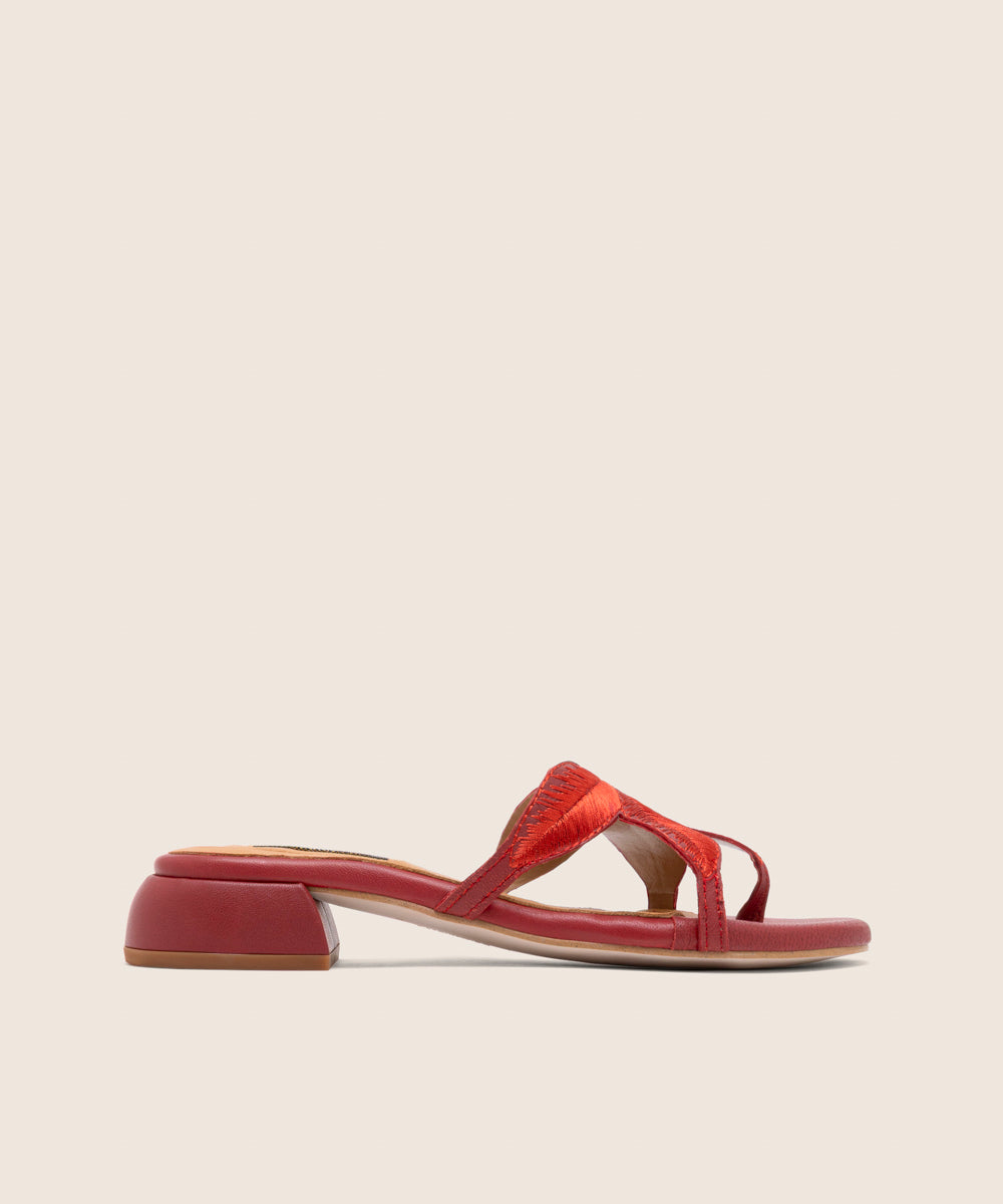 Mule Palm Rojo - lateral