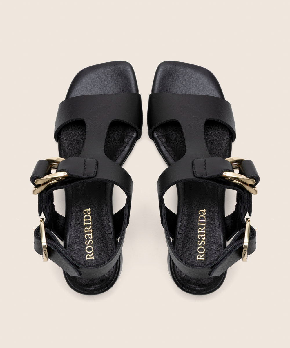 Slingback Rical Negro - frontal