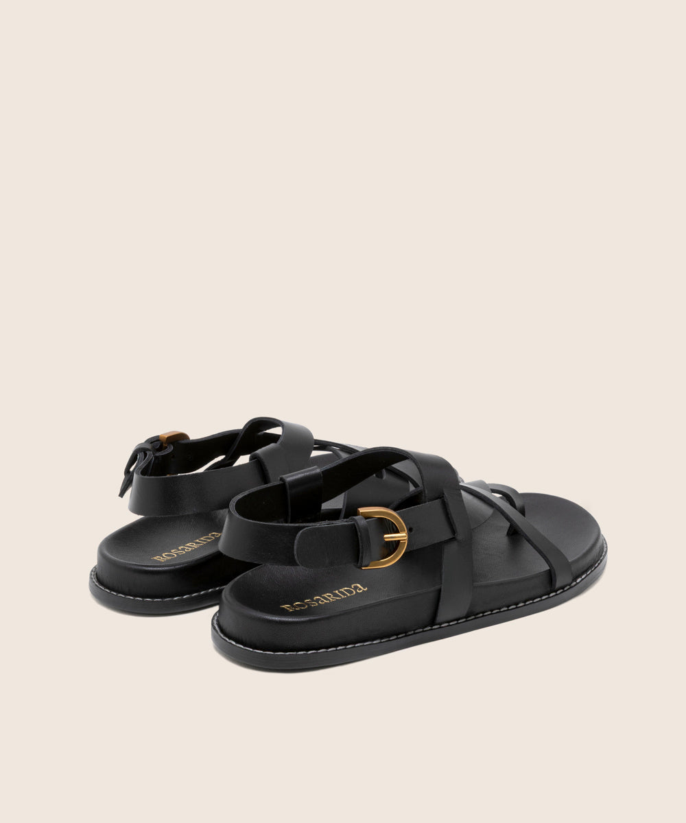 Bio-sandalia Sojo Negro - Trasera